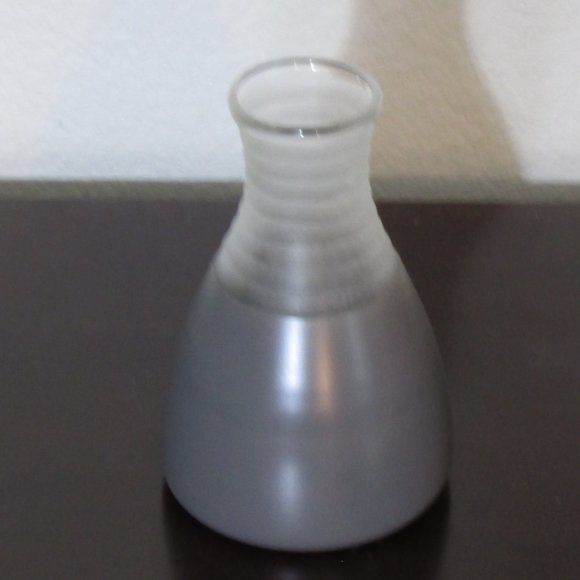 NWT Gray and Frosted Glass Decanter/Vase - Picture 5 of 5